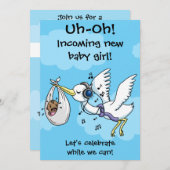 Gewitterte und schreiende Babyduschkarte Einladung (Vorne/Hinten)