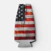 Gewitterte Vintage amerikanische Flagge Flaschenkühler (Rückseite)
