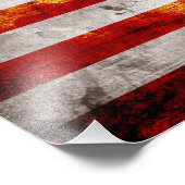 Gewitterte Vintage amerikanische Flagge Fotodruck (Ecke)