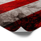 Gewitterte Vintage amerikanische Flagge Poster (Ecke)