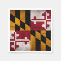 Gewitterte Vintage Maryland-Staatsflagge