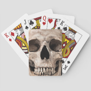 Gewitterter alter Schädel Spielkarten