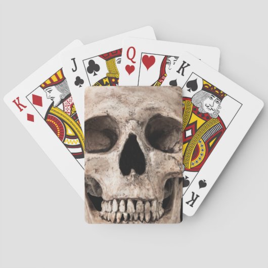 Gewitterter alter Schädel Spielkarten (Rückseite)