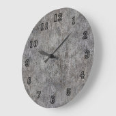 Gewitterter Gray Cement Sidewalk Große Wanduhr (Winkel)