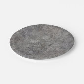 Gewitterter Gray Cement Sidewalk Pappteller (Schrägansicht)