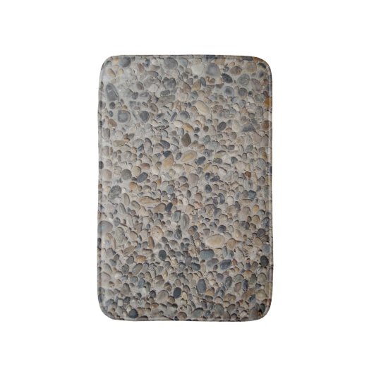 Gewitterter Kies Cool Funny Realistic Cobblestone Badematte (Vorderseite Vertikal)