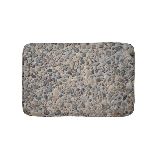 Gewitterter Kies Cool Funny Realistic Cobblestone Badematte (Vorderseite)