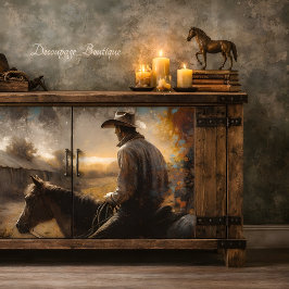 Gewitterter-Stall-Dekoupage Seidenpapier