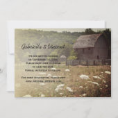 Gewitterter-Stallfarm Hochzeit retten Datum Einladung (Vorderseite)