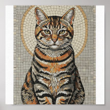 Gewitterter Tabby Cat Mosaic