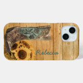 Gewitterter Western Country Sonnenblume Cowboy Sti Case-Mate iPhone Hülle (Rückseite (Horizontal))