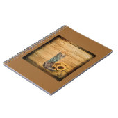 Gewitterter Western Country Sonnenblume Cowboy Sti Notizblock (Linke Seite)