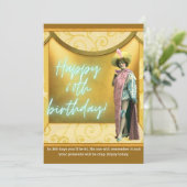 Gewittertes Altered Art 60. Geburtstag Karte (Stehend Vorderseite)