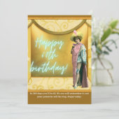 Gewittertes Altered Art 60. Geburtstag Karte (Stehend Vorderseite)