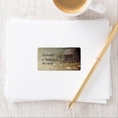 Gewittertes Barnland Hochzeitsmarken Adressaufkleber (Insitu)