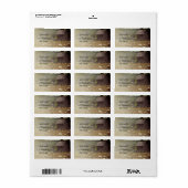 Gewittertes Barnland Hochzeitsmarken Adressaufkleber (Vorne)