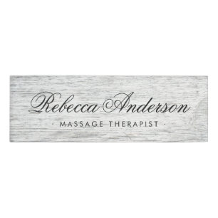 Gewittertes, graues Holzkörnchen Namenschild