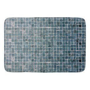 Gewittertes grünes realistisches Mosaik Texture Fu Badematte