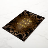 Gewittertes Grunge Pergament Textur Leere Folieneinladung (Gedreht)