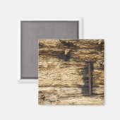 Gewittertes Holz mit Bolzen Magnet (Vorderseite/Rückseite)