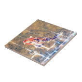 Gewittertes japanisches Koi-Bild Fliese (Seite)