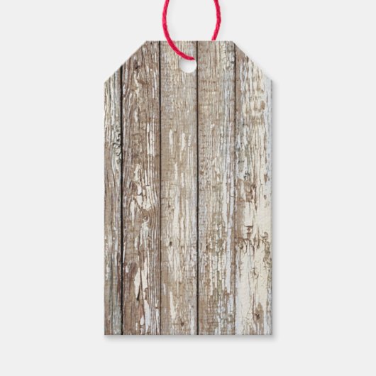 Gewittertes Stallholz Geschenkanhänger (Vorderseite)