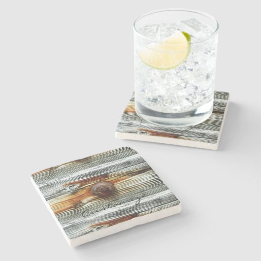 Gewittertes Treibholz Thunder_Cove Steinuntersetzer (Seitenansicht)