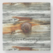 Gewittertes Treibholz Thunder_Cove Steinuntersetzer (Vorderseite)