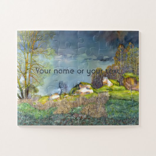 Gewitterungsbild Wasserfarbe Puzzle (Horizontal)