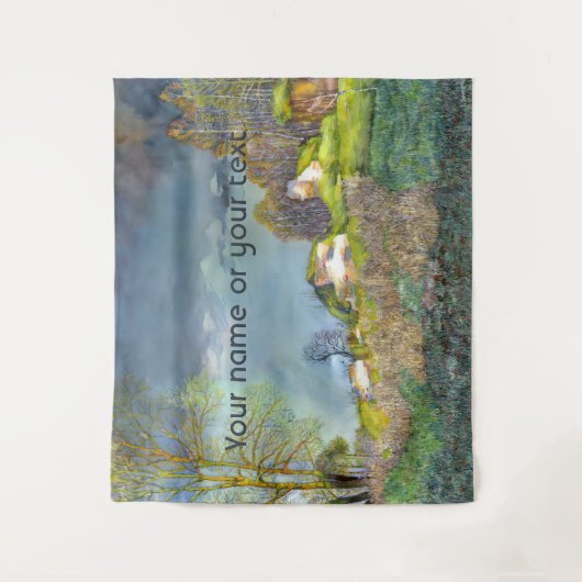 Gewitterungsbild Wasserfarbe Wandteppich (Vorderseite)