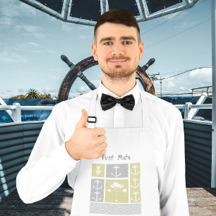 Gewitterungswelle für nautisches Gelb und graue An Schürze