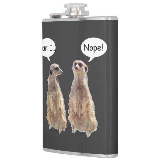 Gewitzte, niedliche Fleischerkatze Flachmann (Links)