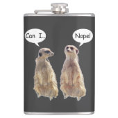 Gewitzte, niedliche Fleischerkatze Flachmann (Vorderseite)