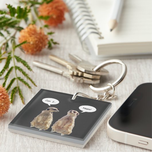 Gewitzte, niedliche Fleischerkatze Schlüsselanhänger (Vorderseite rechts)