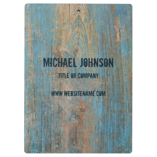 Gewobener Vintager rustikaler Holzname Klemmbrett (Rückseite)