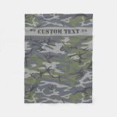 Gewogene graue Camouflage mit benutzerdefiniertem  Fleecedecke (Vorderseite)