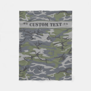 Gewogene graue Camouflage mit benutzerdefiniertem Fleecedecke