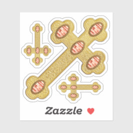 Gewogene Kreuze mit 5 Imitaten Roter Panzer - Kont Aufkleber