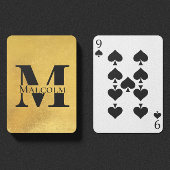 Gewogener Gold-Personalisiert-Monogramm-Individuel Spielkarten