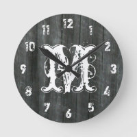 Gewogenes Stallholz, Inspiriert Monogram-Uhr