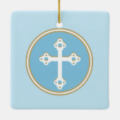 Gewöhliche, Christliche Taufe Keramikornament (Rückseite)