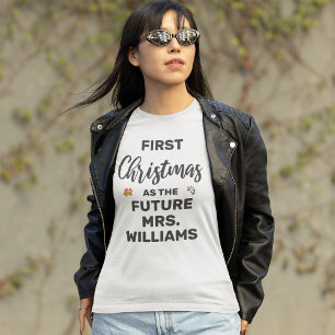 Gewöhliche erste Weihnachten als die Zukunft Frau T-Shirt