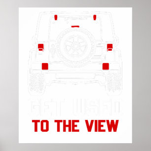 gewöhne dich an den Blick auf den Vintage-Jeep Poster