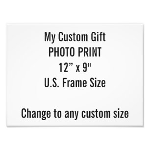 Gewohnheit 12" × 9" Foto-Druck US-Feld-Größe Fotodruck