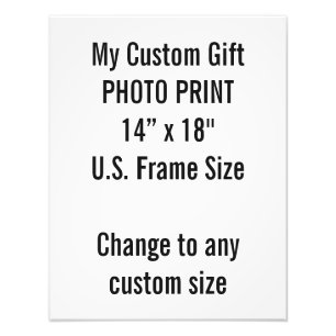 Gewohnheit 14" x 18" Foto-Druck US-Feld-Größe Fotodruck