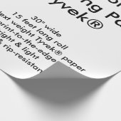 Gewohnheit 15' Tyvek® Packpapier-Rolle Geschenkpapier (Ecke)