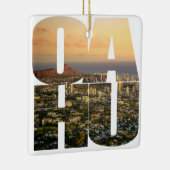 Gewohnheit 2 versah Weihnachten Foto-Oahus Hawaii Keramikornament (Rechts)