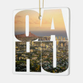 Gewohnheit 2 versah Weihnachten Foto-Oahus Hawaii Keramikornament (Links)