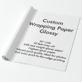 Gewohnheit 30' glatte Packpapier-Rolle Geschenkpapier (Ungerollt)