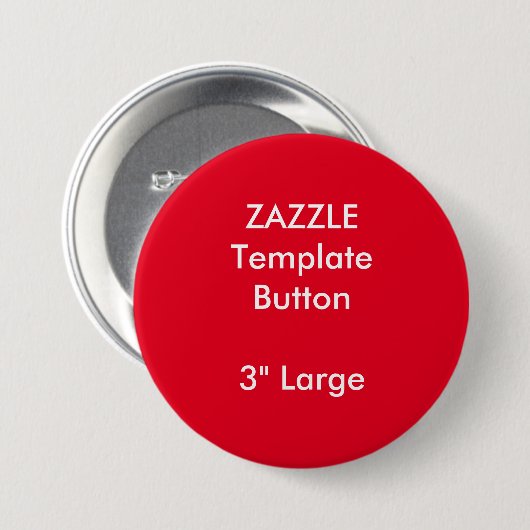 Gewohnheit 3" große runde Knopf-Raum-Schablone Button (Vorne & Hinten)